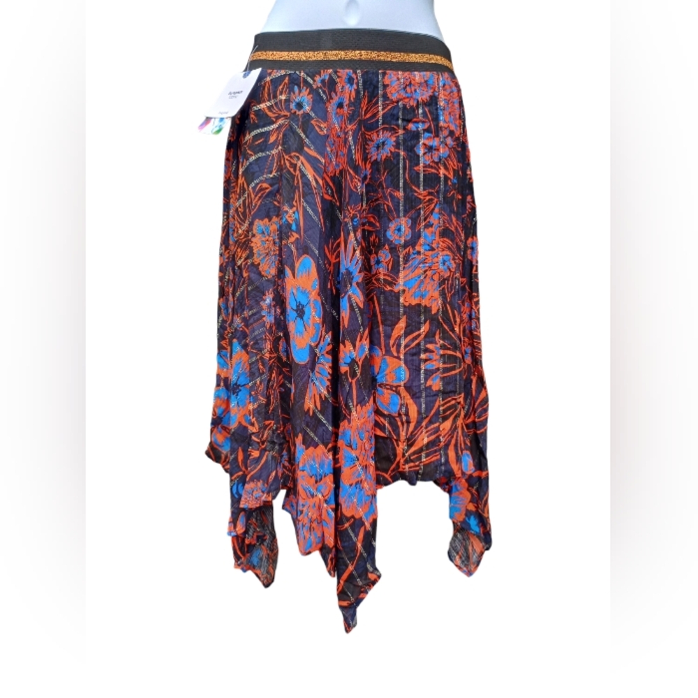 NWT Desigual Women's Falda Itaca Skirt Multi Color Handkerchief Style Size Small - Picture 12 of 15